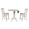 International Concepts Round 42 in Rd Ped Gathering Ht Table, 2 Stools, Unfinished, Ready to Finish, 42 in W, 42 in L, Wood K-42DPT-S312-2 - alternate 3